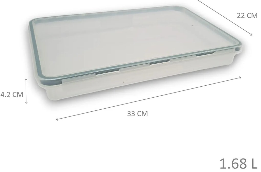 ORION Plastová dóza na potraviny tesniaca so 4 klipmi UROVNEJTO - 1,68l