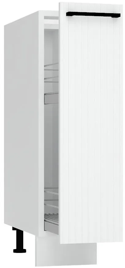 Skrinka do kuchyne  Kate d20 Cargo + kôš biely hrášok