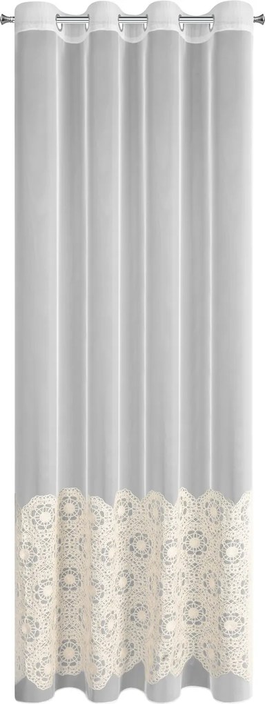 ZÁCLONA NA KRÚŽKOCH LIZA 140X250 CM BÉŽOVÁ