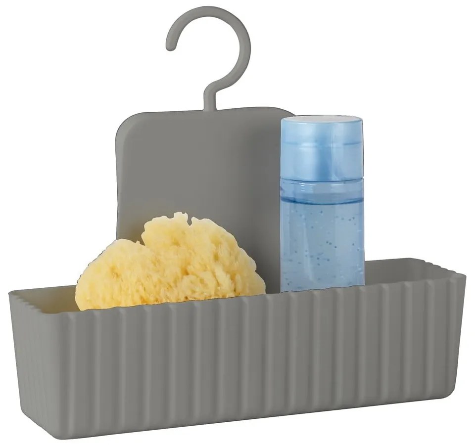 Svetlohnedá závesná plastová kúpeľňová polička Minas – Allstar