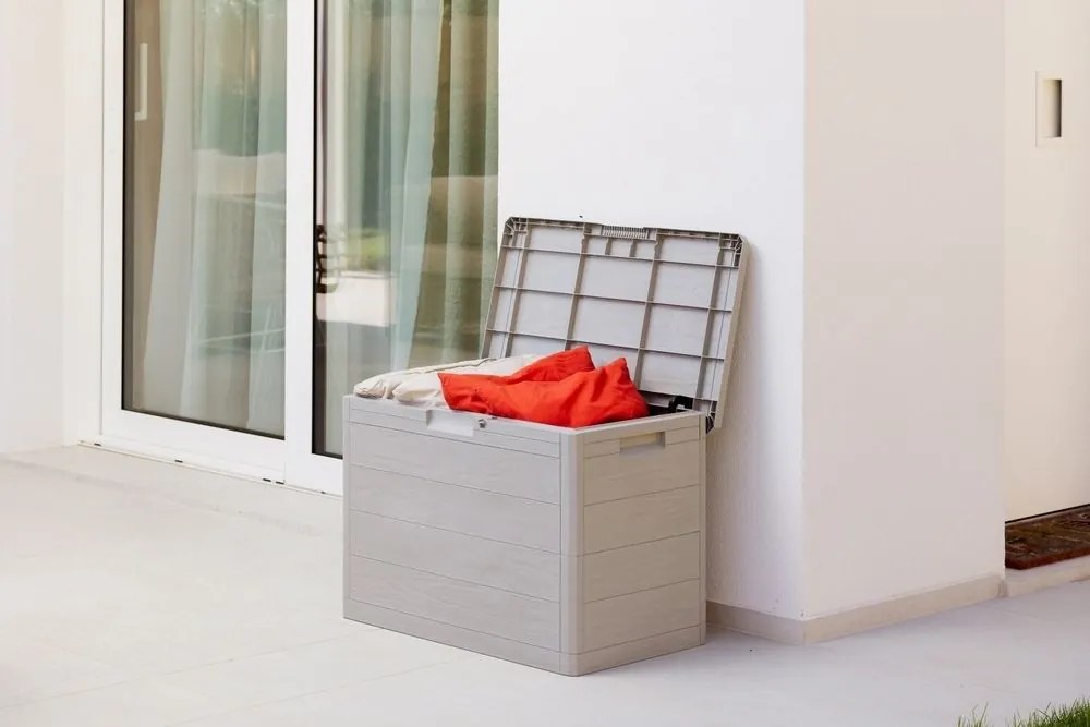 WOODYS záhradný plastový úložný box 160 L, svetlo šedá