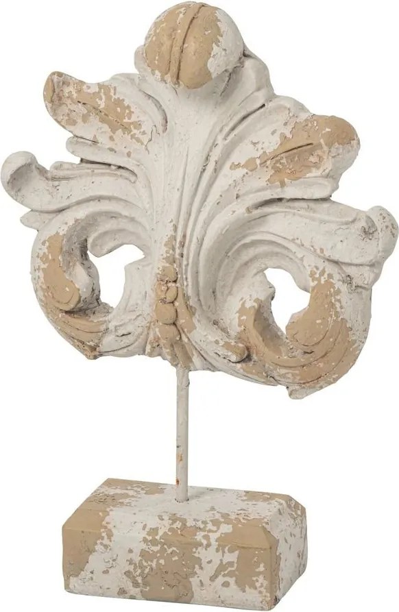Béžová antik dekorácia Fleur-De-Lis Antiqou French - 36*11*52 cm
