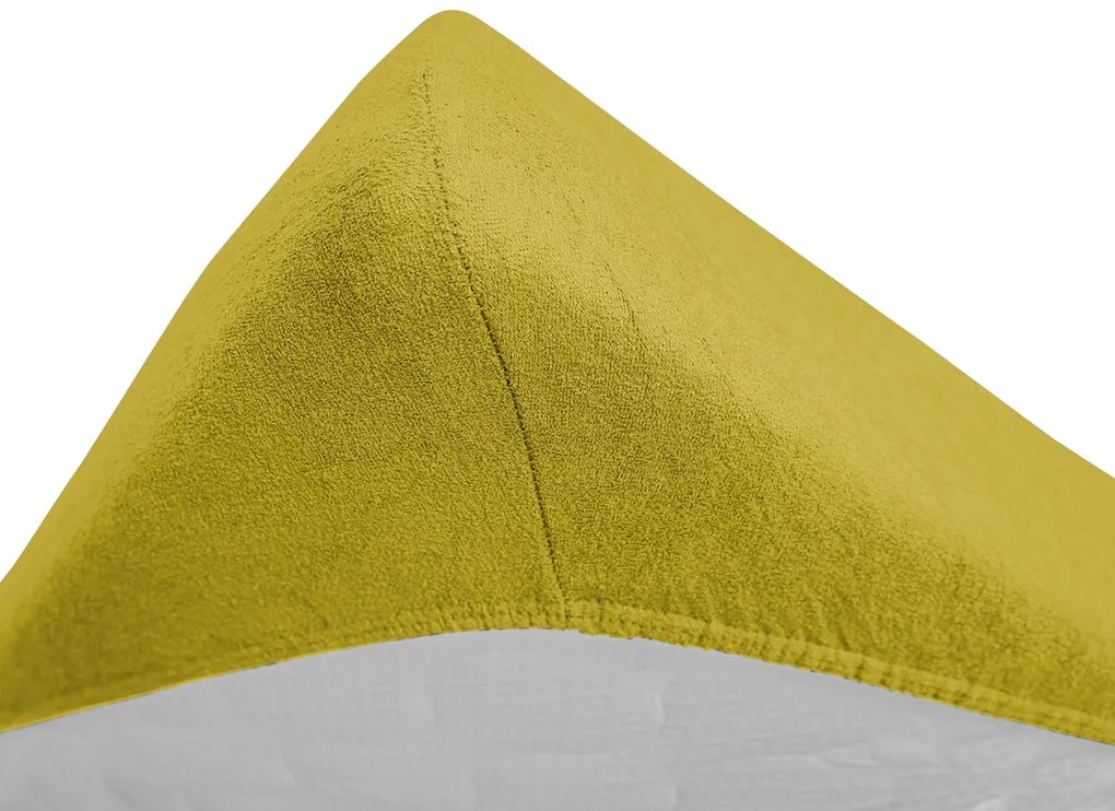 Froté plachta do detskej postieľky žltá 70x140 cm