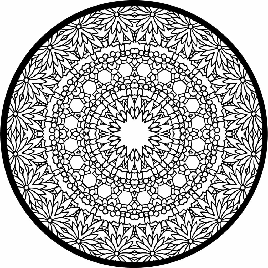 Luxusná drevená mandala na stenu 3D dekorácia do interiéru | HELA: HDF - Orech 30 cm 4341-79186 HDF0342