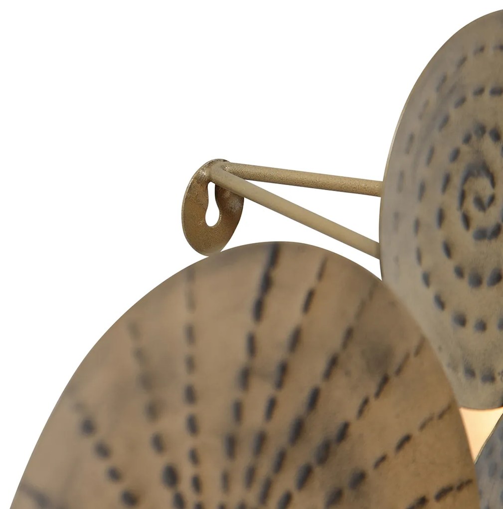 Art Deco nástenná lampa starožitné zlato 71 cm - Kelly