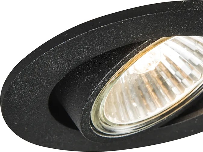 Inteligentné zapustené bodové svietidlo čierne nastaviteľné vrátane Wifi GU10 - Cisco