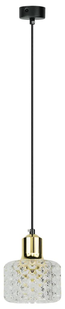 Závesné svietidlo Lumi, 1x transparentné akrylové tienidlo, b/g