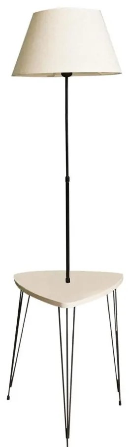 Stojacia lampa so stolíkom 1xE27/40W/230V čierna/krémová