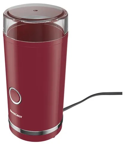 SILVERCREST® KITCHEN TOOLS Elektrický mlynček na kávu SKMS 180 A1 (červená) (100362245)