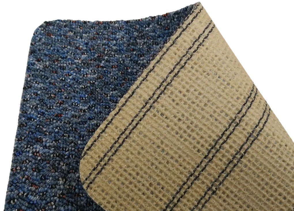 Koberec metráž New Techno 3532 sv. modré, na mieru, šíře 4m,5m, modrá, ab (mriežka), chodba / predsieň, Timzo