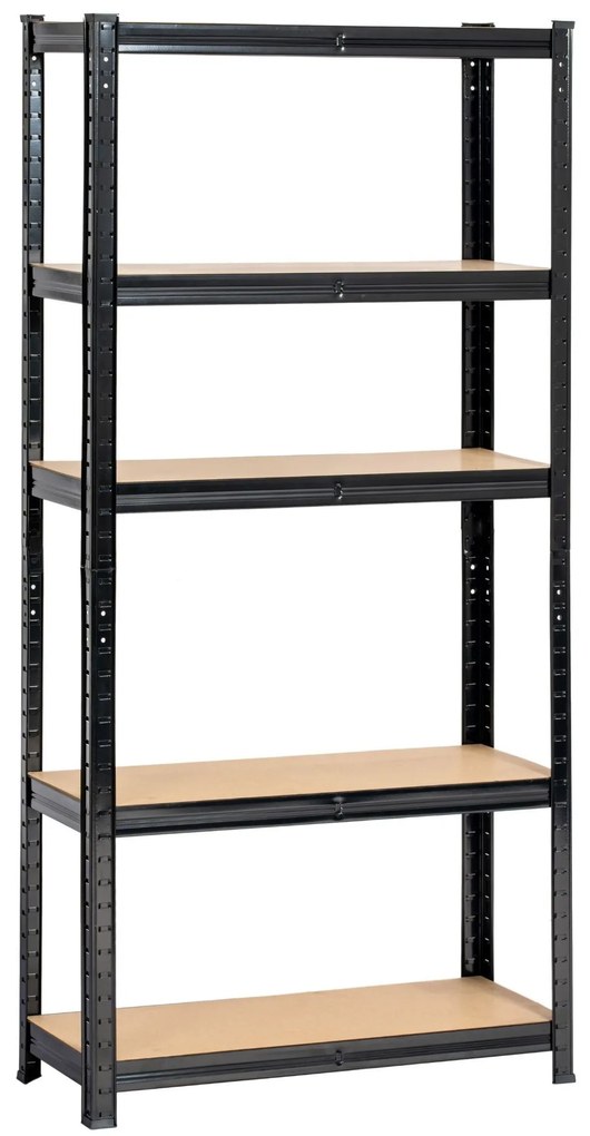 Kovový regál REGMET 70x30x154 cm čierny