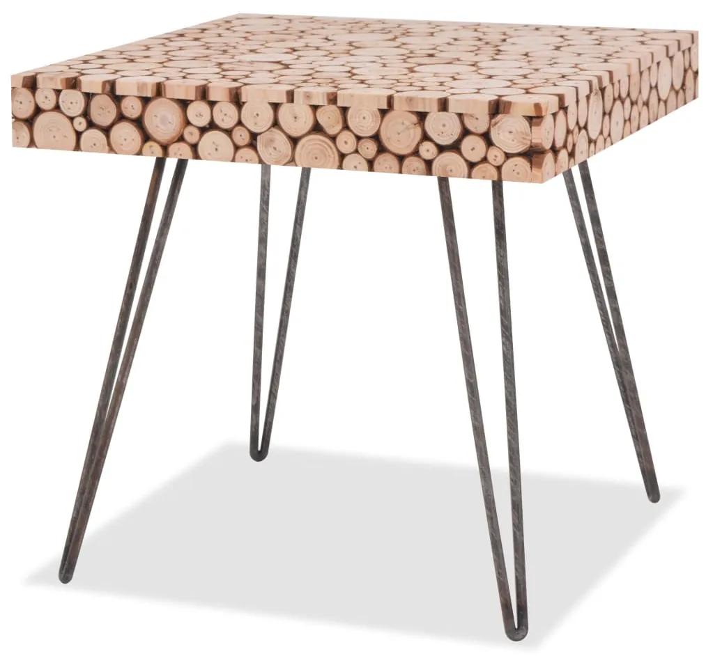 vidaXL Príručný stolík, pravé jedľové drevo 47x47x44,5 cm