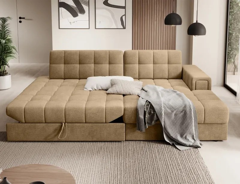 Sedacia súprava Katrin, pravá, hnedá (monolith 09)