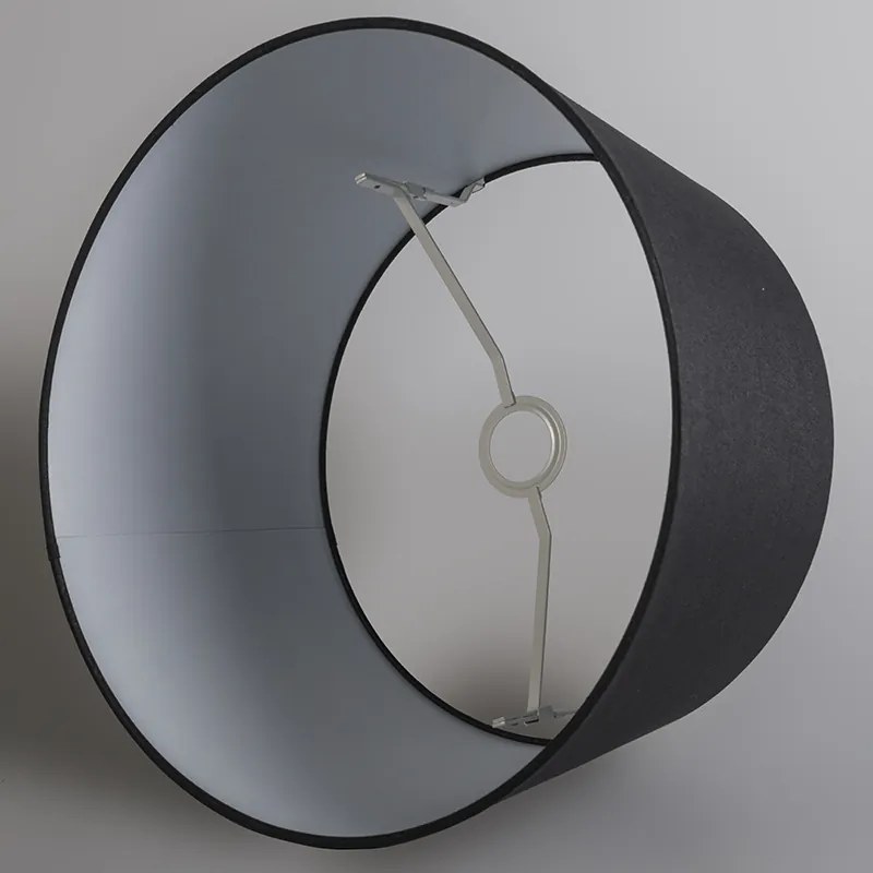 Stojaca lampa zlatá/mosadz s čiernym tienidlom 45 cm nastaviteľná - Parte