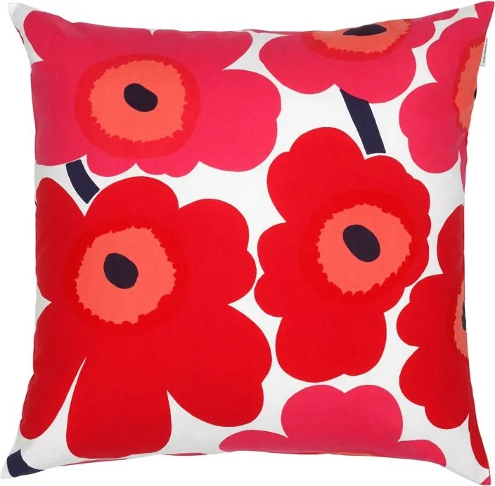 Obliečka na vankúš Pieni Unikko 50x50, červeno-biela