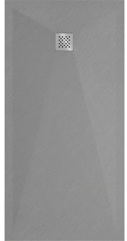 Mexen Stone+, obdĺžniková vanička z minerálneho kompozitu 160 x 100 cm, šedá-betónová, 44611016