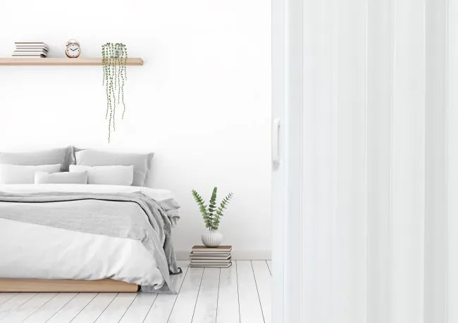 Skladacie dvere 004-100-06 biele matné 100 cm