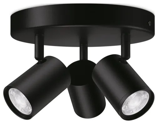 WiZ - LED RGBW Stmievateľné bodové svietidlo IMAGEO 3xGU10/4,9W/230V čierna Wi-Fi