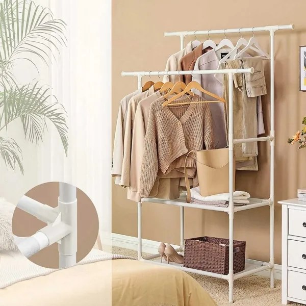 Stojanový vešiak LINEA biely