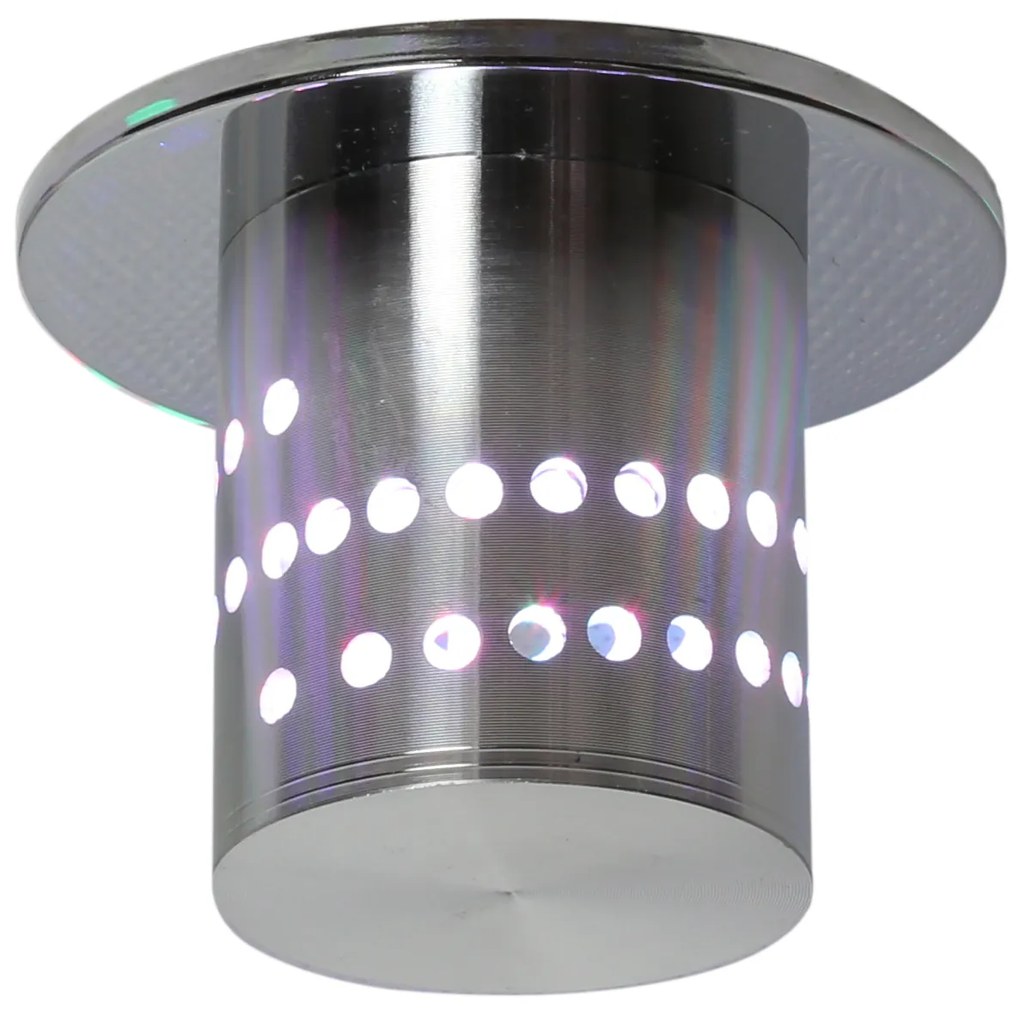 CLX Stropné podhľadové bodové LED osvetlenie GUL, 3W, RGB, 5,4 cm, okrúhle