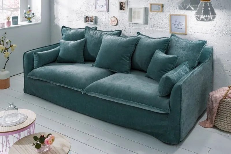 Sofa Heaven 210cm petrolejová zamat