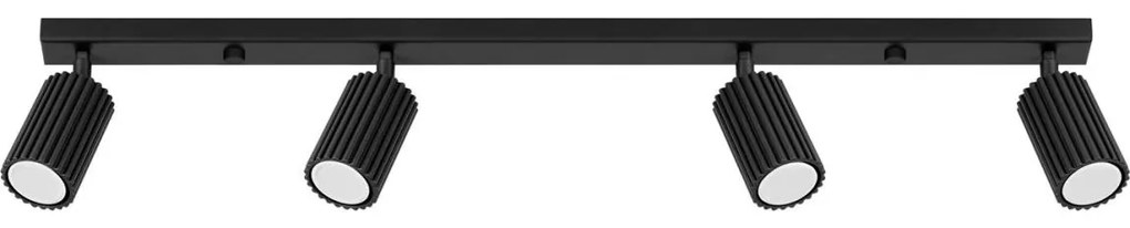 Sollux SL.1584 - Bodové svietidlo KARBON 4xGU10/10W/230V čierna