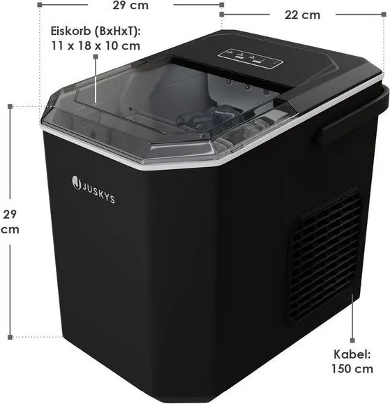 Výrobník ľadu IceOracle, čierny