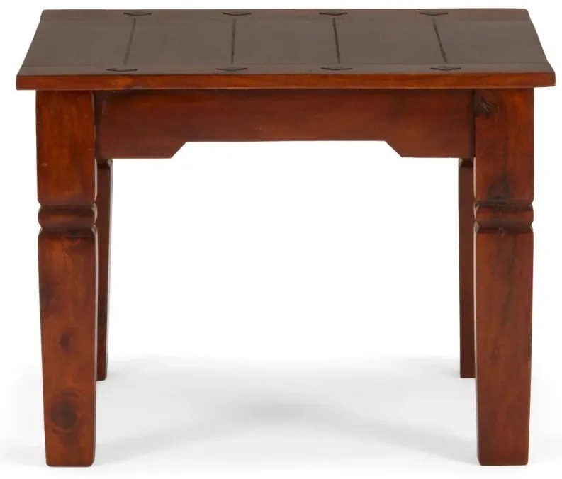 furniture-nabytek.cz - Masivní konferenční stolek Texas z akácie, lakovaný, hnědý – 60×60×45 cm