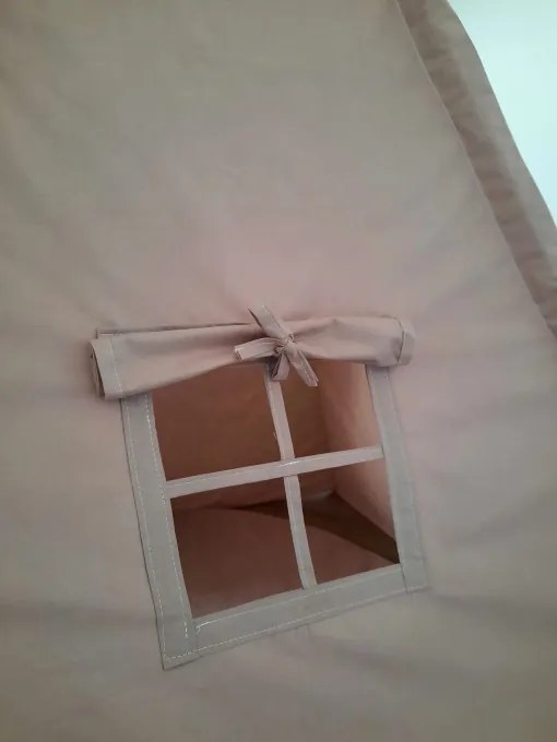 Detský stan Tipi Boho kávový / ružový