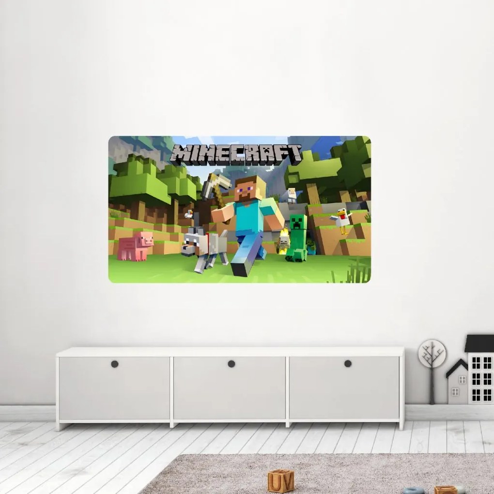 Textilná nálepka na stenu "Minecraft"