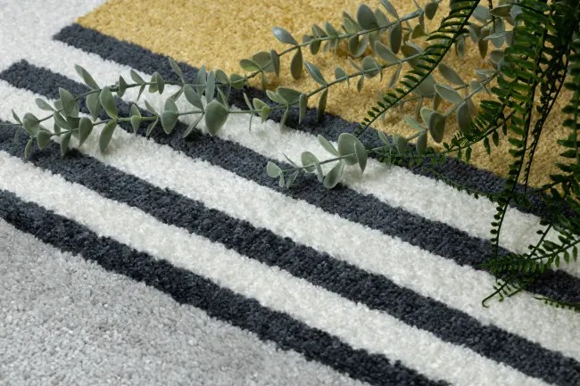 Koberec FUSION 1327 biely / tmavosivý