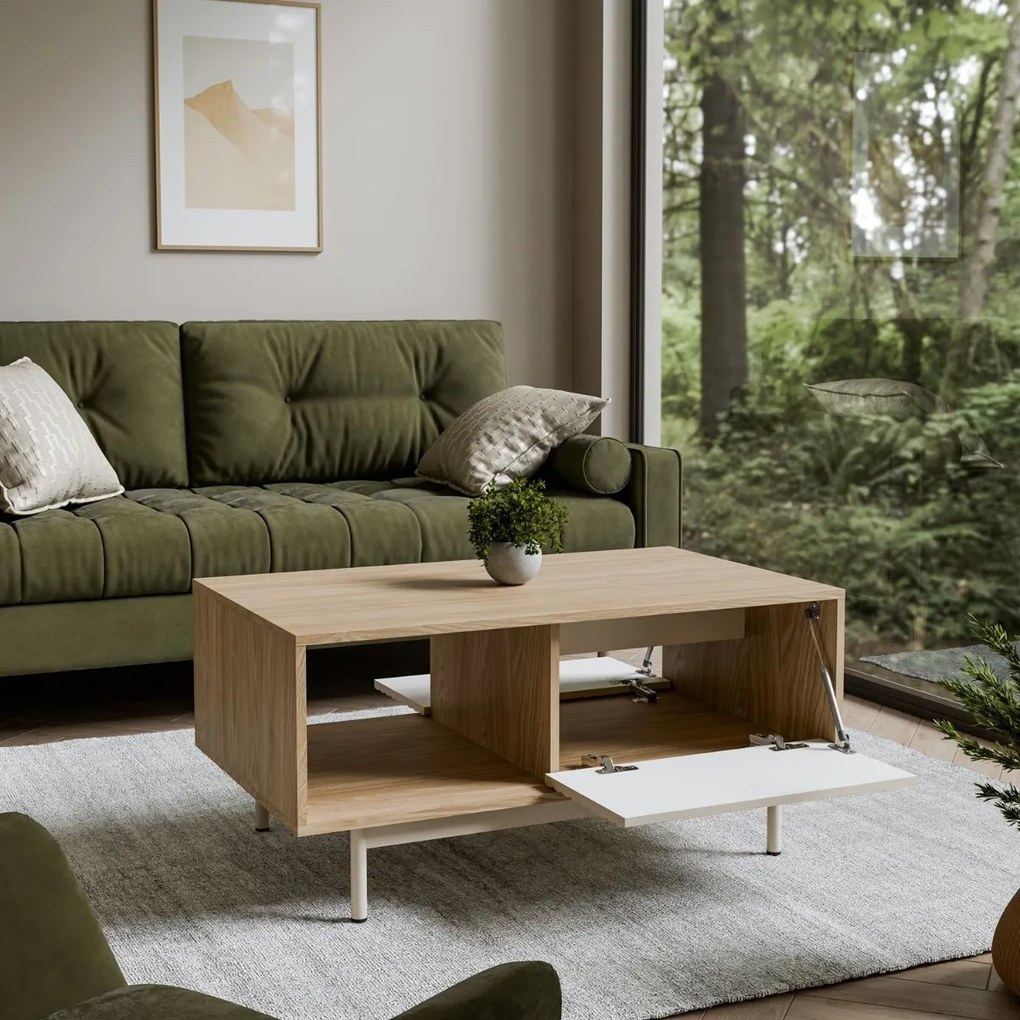 KONFERENČNÝ STOLÍK CELESTINO DUB + KAŠMÍR 100 cm