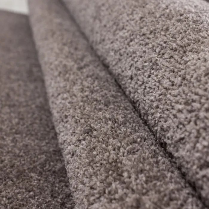 Ayyildiz, Kusový koberec Ata 7000 mocca kruh, 200x200 (priemer) kruh, hnedá, obývacia izba