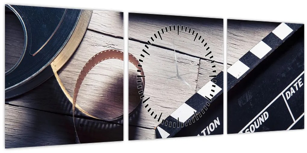 Obraz - Film (s hodinami) (90x30 cm)