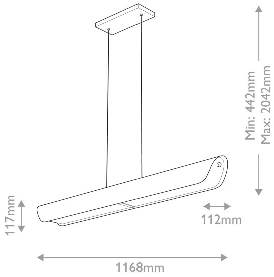 Hinkley HK-ARCO-LED-LP-117-HB - LED luster na lanku ARCO LED/43W/230V 3000K zlatý