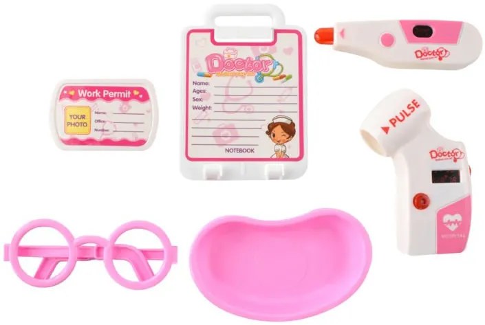 Kruzzel Malý doktor set - růžový kočárek