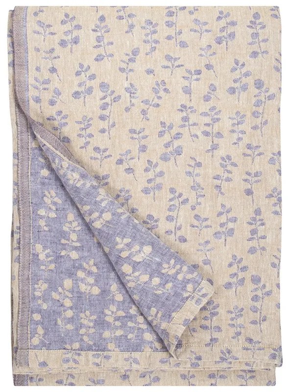 Ľanový obrus / deka Meirami 150x260, zlato-levanduľový