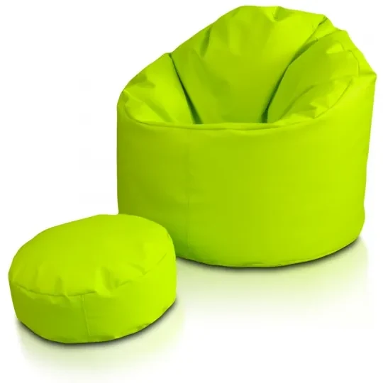 INTERMEDIC SK - Sedací vak Star 85x90 cm | ergonomický dizajn s podrúčkami, 300 l Farba: E03 - Oranžová svetlá (ekokoža)