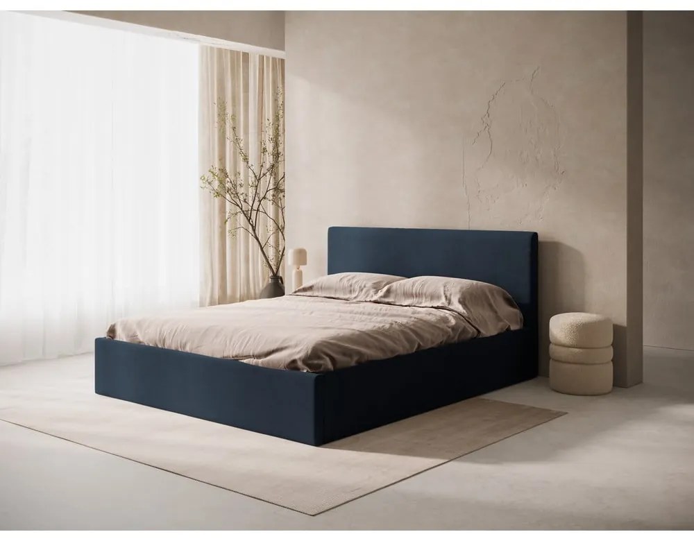 Tmavomodré čalúnené čelo postele 190,5x100 cm Remo – Micadoni