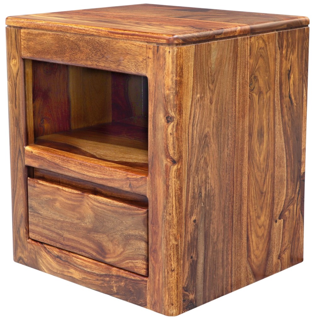 furniture-nabytek.cz - Nočný stolík masív z dreva palisander 45x50x40