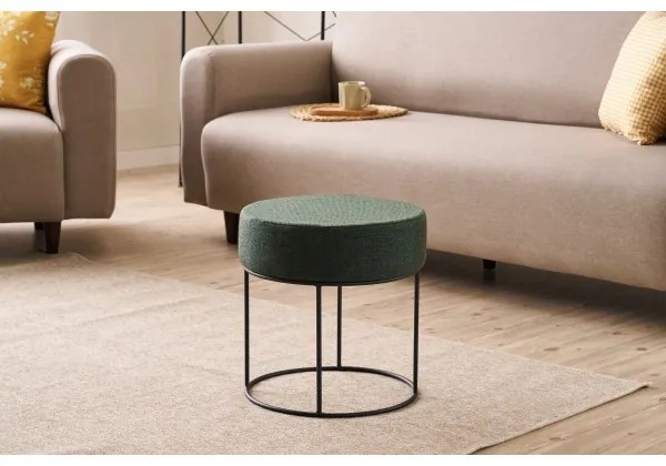 Taburet RELO, priemer 40 cm, zelený