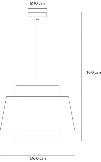 Lucide 21435/60/38 - Luster na lanku TRIBUTE 1xE27/40W/230V krémová