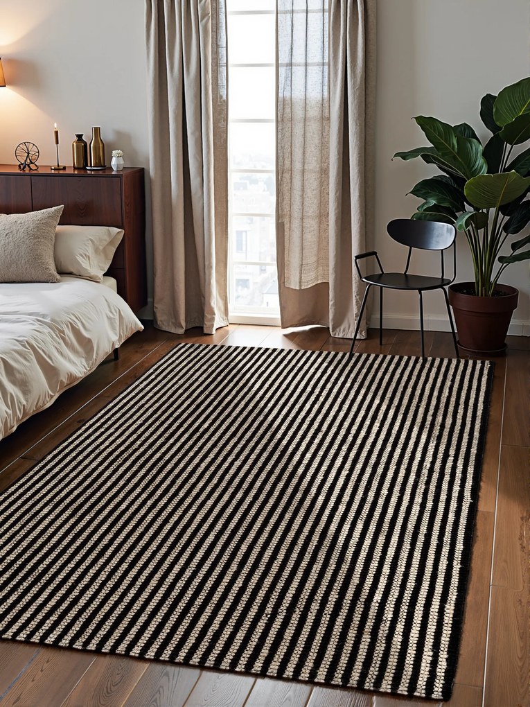 ELLE Decoration, Kusový koberec Harvest 106337 Black z kolekcie Elle, 160x230, čiernobiela, chodba / predsieň