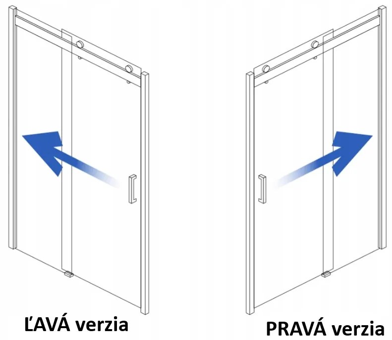 Rea Nixon, sprchovací kút s posuvnými dverami 140(dvere) x 90(stena), ľavý, číre sklo, chrómový profil, KPL-00423