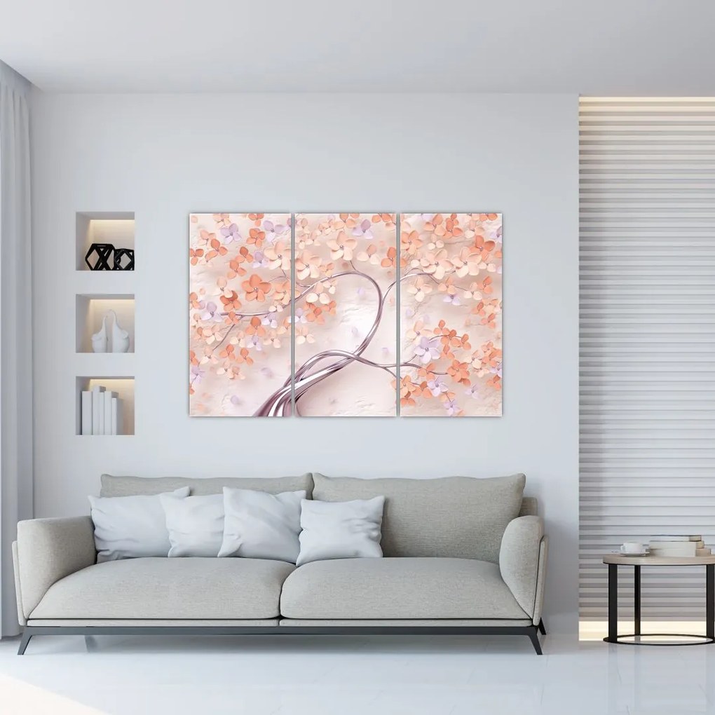 Moderný obraz - kvitnúce strom