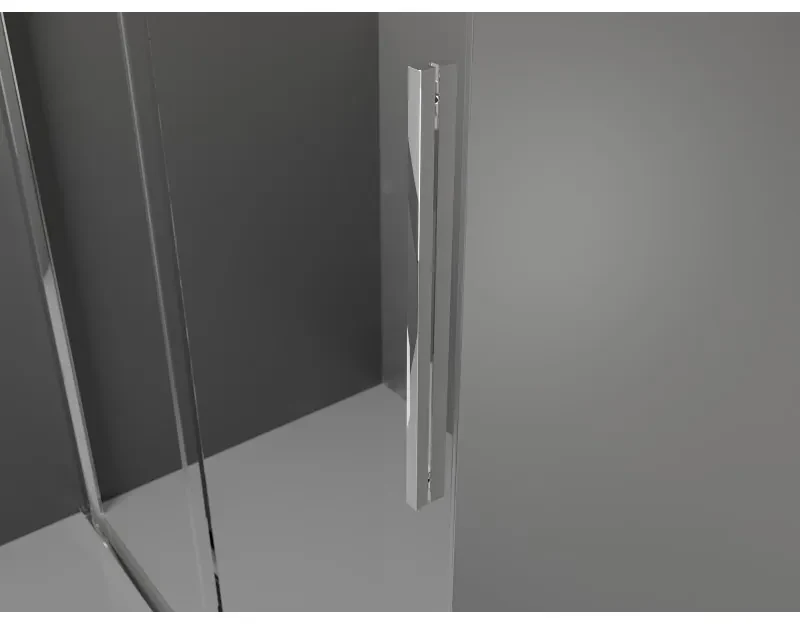 Mexen Velar, sprchový kút s posuvnými dverami 100 x 120 cm, 8mm sklo námraza, chrómová, 871-100-120-31-01