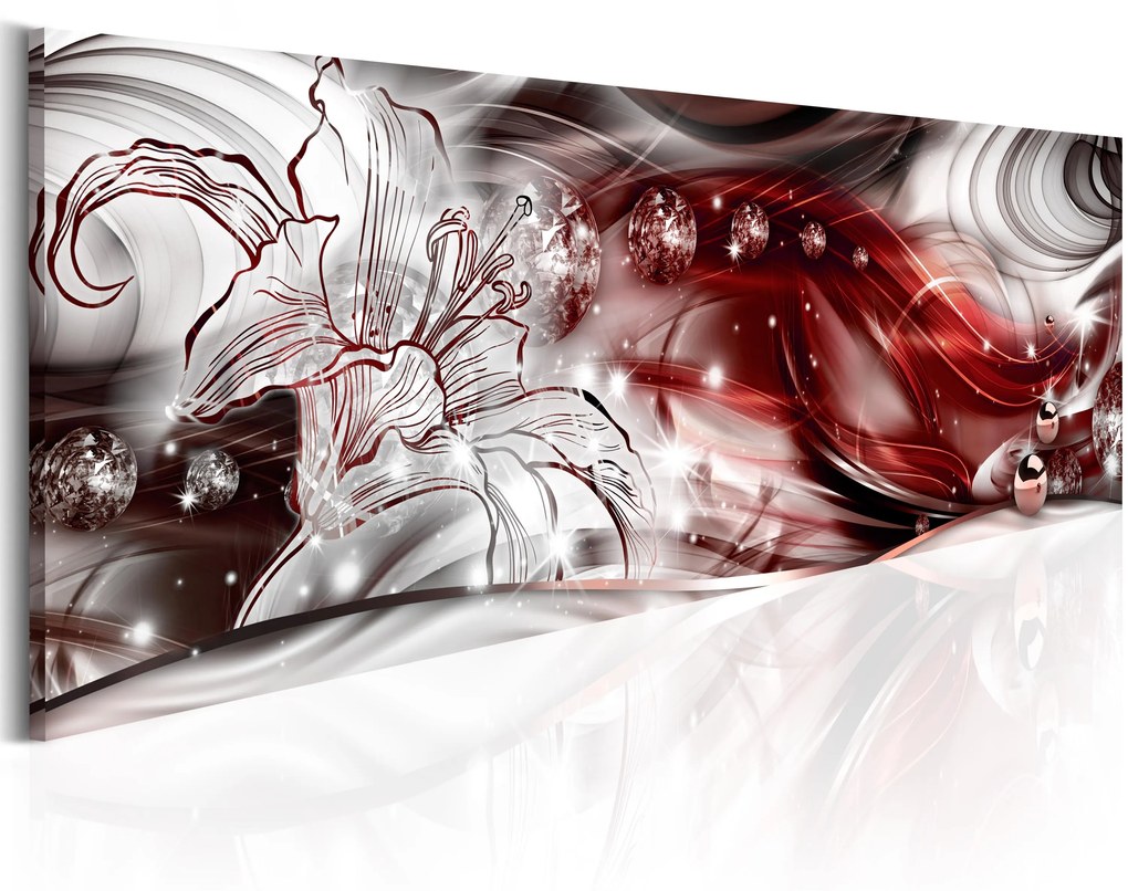 Artgeist Obraz - Crimson Melody Veľkosť: 150x50, Verzia: Premium Print