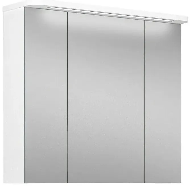 Riva Zrkadlová skrinka s LED osvetlením, 81 × 72,2 × 14 cm, biela
