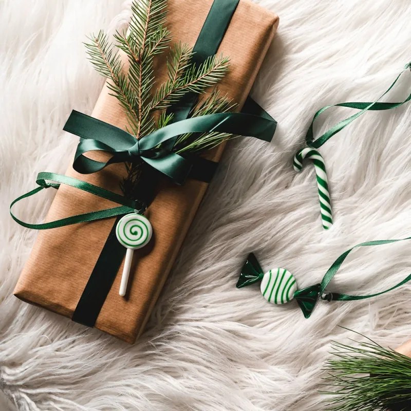 Vianočné ozdoby Sweets 3ks, zelené