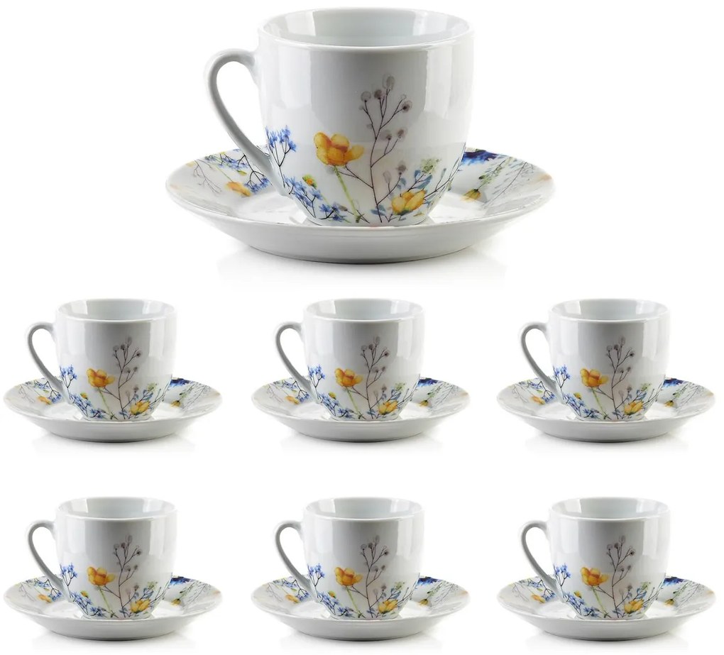 Porcelánová šálka s podšálkou Joy Composition 250 ml sada 6ks